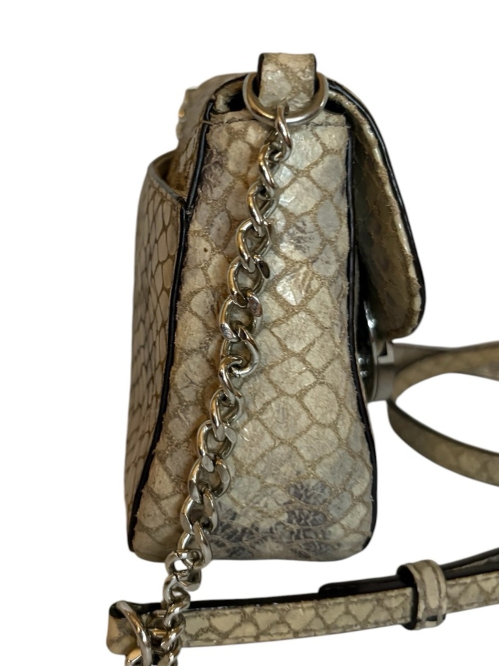 Michael Kors Y2K Vintage Metallic Gold Snake-Effect Crossbody Bag - Picture 4 of 10